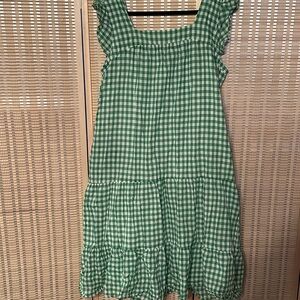 Draper James Green Gingham Dress
